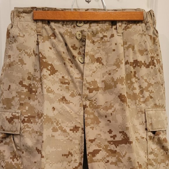 USMC Surplus Desert MARPAT Trousers & BDU Shirt medium small - Picture 13 of 16